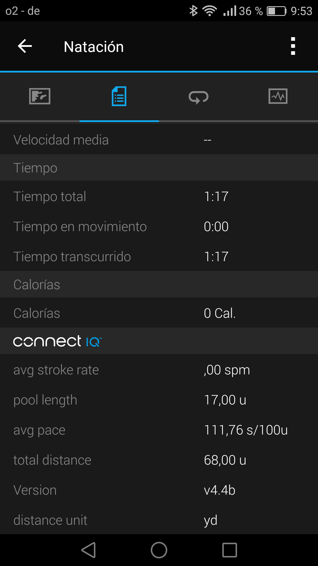 garmin connect swimming